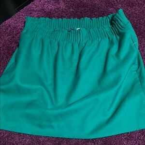 J. Crew Green Bubble Mini Skirt Casual Resort Wear